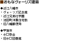 おもなヴォーリズ建築